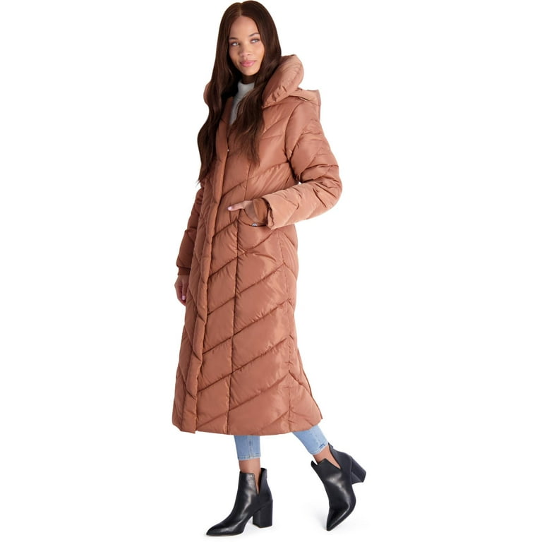 Steve Madden Women s Long Maxi Winter Puffer Coat Walmart