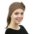 thumbnail image 2 of NYFASHION101 Stone Accent Hand Knitted Flower Winter Headband Headwrap - NAG15Y, Camel, 2 of 4