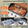 thumbnail image 5 of BETISEF 4-Burner Propane Gas BBQ Grill with Side Burner, 60,000 BTU Output Stainless Steel Grill,Cabinet Style for Outdoor Cooking Kitchen and Patio Backyard Barbecue, 5 of 9