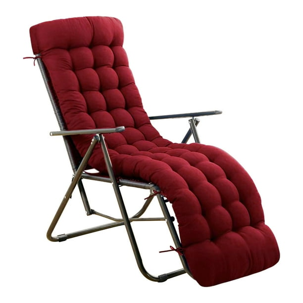 Cojín para Tumbona Exterior ERWUDEling Impermeable Rojo Vino