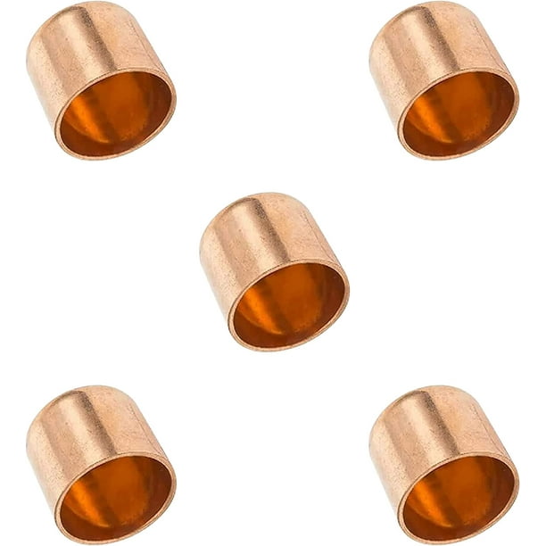 DMNI Copper Pipe Stop End Cap Plumbing LeadFree Copper Threaded Pipe