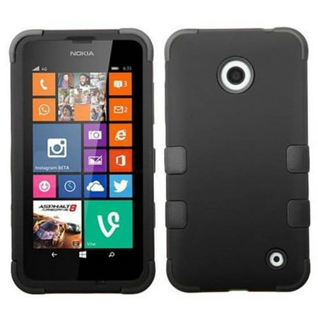 Nokia 630/635 Lumia MyBat TUFF Hybrid Phone Protector Cover, Rubberized (Nokia Lumia Best Model)