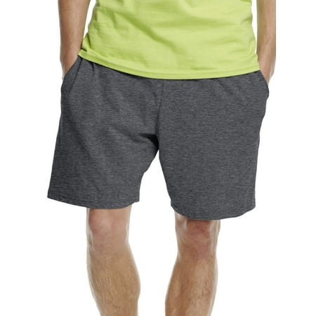 Hanes Men's 7" Jersey Shorts - Charcoal Heather L