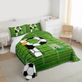 thumbnail image 3 of Homewish Initial P Letter Bedding Comforter Set for Teen, Football Sports Lover Twin Comforter Sets, Cartoon Soccer Print Reversible Bedding Set, Ultra Soft Bedroom Decor, 2 Pieces, 3 of 8