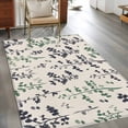 thumbnail image 2 of Green Grey Botanical Area Rugs 4'x6', Washable Small Throw Rugs for Office Bathroom, Rustic Country Spring Floral Summer Leaf Indoor Outdoor Rug Non-Slip Low Pile Carpet Runner Reversible Floor Mats, 2 of 8