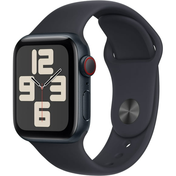 Refurbished - Apple Watch SE 2 (2023) 40mm (GPS + CELLULAR) - Midnight Aluminum - Midnight Sport Band - Size:M/L - (MRG63LL/A)