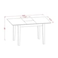 thumbnail image 3 of East West NFT-OAK Norfolk rectangular dinette kitchen table 32 in. 54 in. with 12 in. Butterfly Leaf -Oak Finish., Oak, 3 of 4