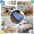 thumbnail image 4 of Blue Checkerboard Checkered Pattern Rectangle Tablecloth 60"x84",Waterproof Polyester Rectangle Table Cloth, Wipeable Spillproof Polyester Tablecloth for Dining, Camping, Indoor and Outdoor, 4 of 5