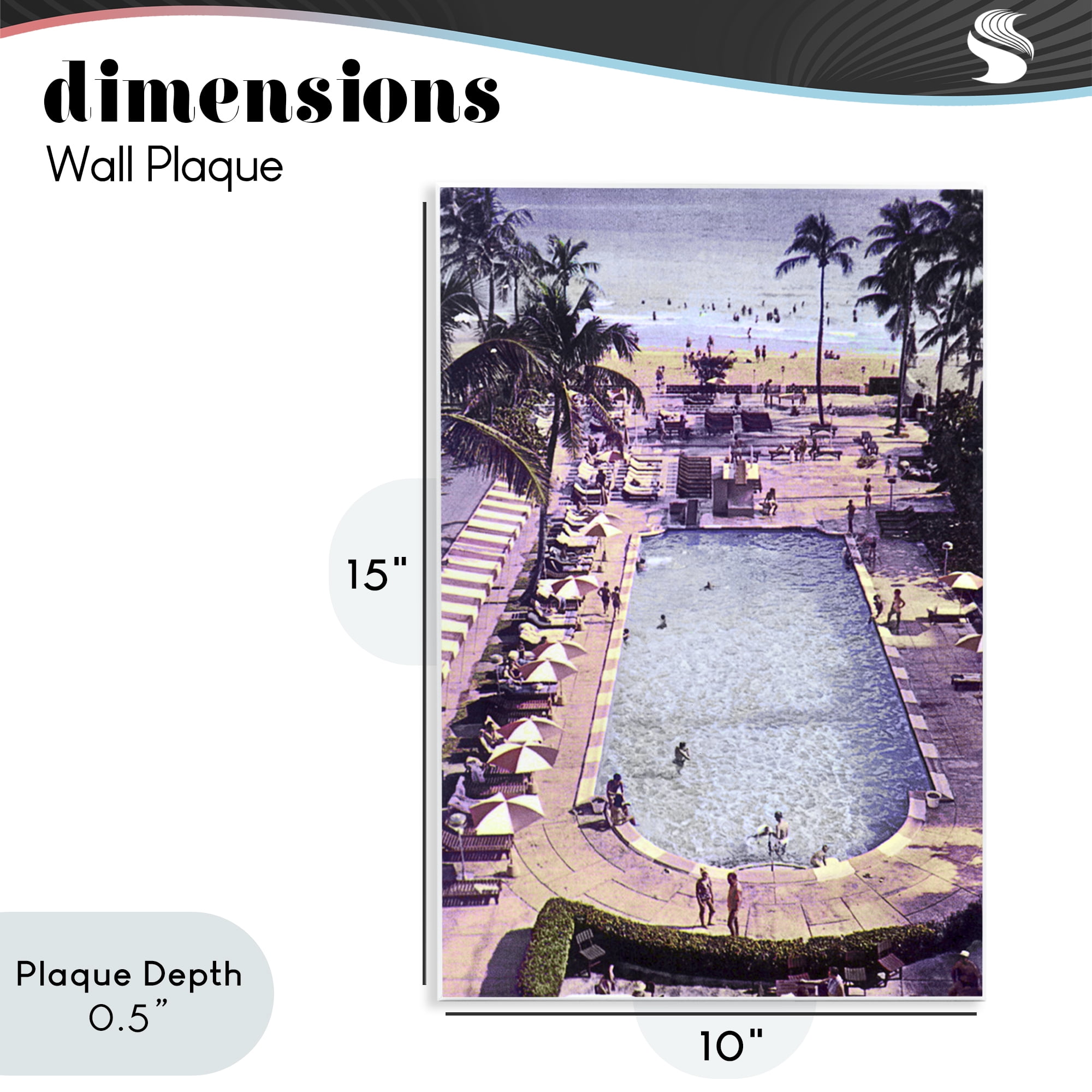 Stupell Industries Vintage Miami Sands Wall Plaque Art, design by Grotto Studios