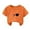 Orange, variant on Girls Short Sleeve T-Shirts Casual Loose Fit Heart Print Crewneck Basic Graphic Tees for Kids 5-14 Years