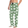 thumbnail image 5 of Cotton Mens PJ Pajama Pants Bottoms Waistband Sleepwear with Pockets Beautiful Abstract Flowers, 5 of 7