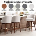 thumbnail image 6 of Pellebant Counter Height Bar Stools Set of 2 With Back and Footrest, Metal Frame,Silver, 6 of 8