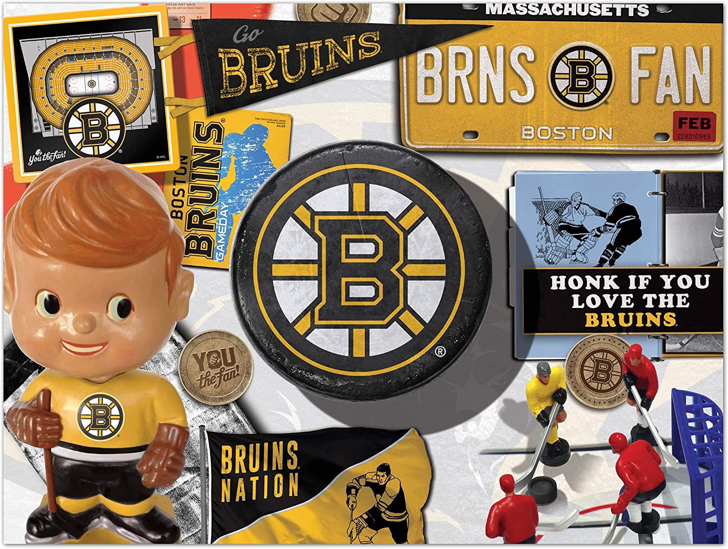 YouTheFan NHL Boston Bruins Retro Series Puzzle – 500 PC