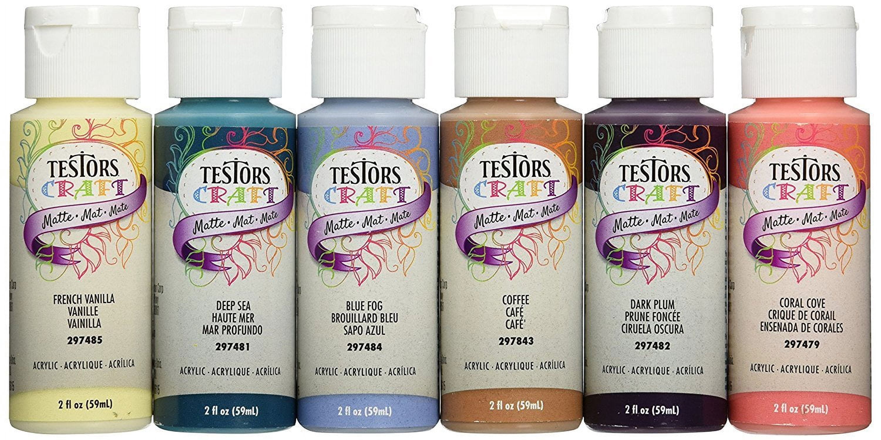 Testors Craft Acrylic Paint Set 6/Pkg-Decor Matte