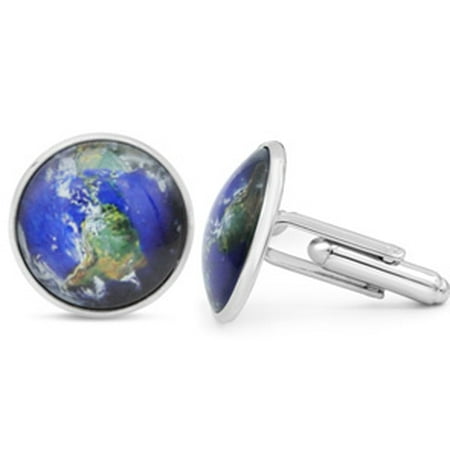 Octavius Stainless Steel World Map Cufflinks