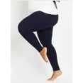 thumbnail image 3 of Motherhood Maternity Plus Size Essential Stretch Secret Fit Belly Maternity Leggings, 3 of 6