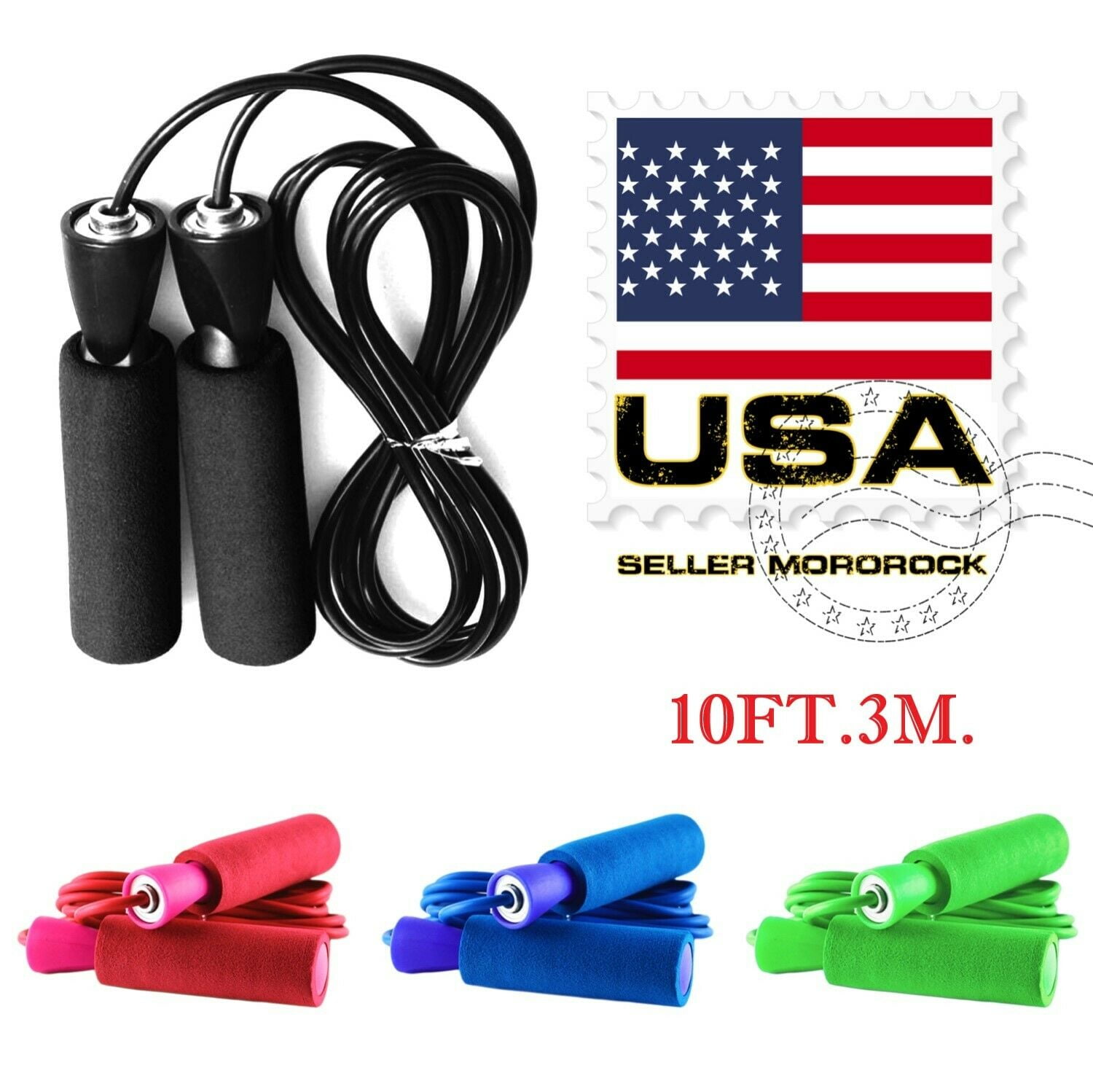 Details about   Jump Rope Speed Skipping Workout Weighted Gym Aerobic Exercise Boxi 