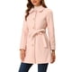 thumbnail image 4 of Abrigo largo elegante de invierno para mujer con cuello de solapa en rosa XL, 4 of 7