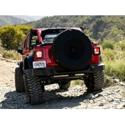 Rampage by RealTruck Spare Cover with Camera Slot | For 37 Inch Tire, Black | 773575 | Compatible with 2018 - 2024 Jeep Wrangler JL