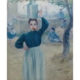 thumbnail image 3 of Adolfo Guiard 15x17 Black Modern Framed Museum Art Print Titled - The Little Village Girl with Red Carnation (1903), 3 of 5