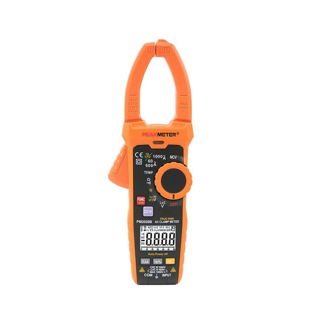 Pinza Amperimétrica Inteligente Pm2028B 1000A Ca/Cc 6000 Recuentos Ncv Multímetro Digital Para Medir La Resistencia De Capacitancia De Temperatura De Voltaje Actual Cateissary TO001695-00