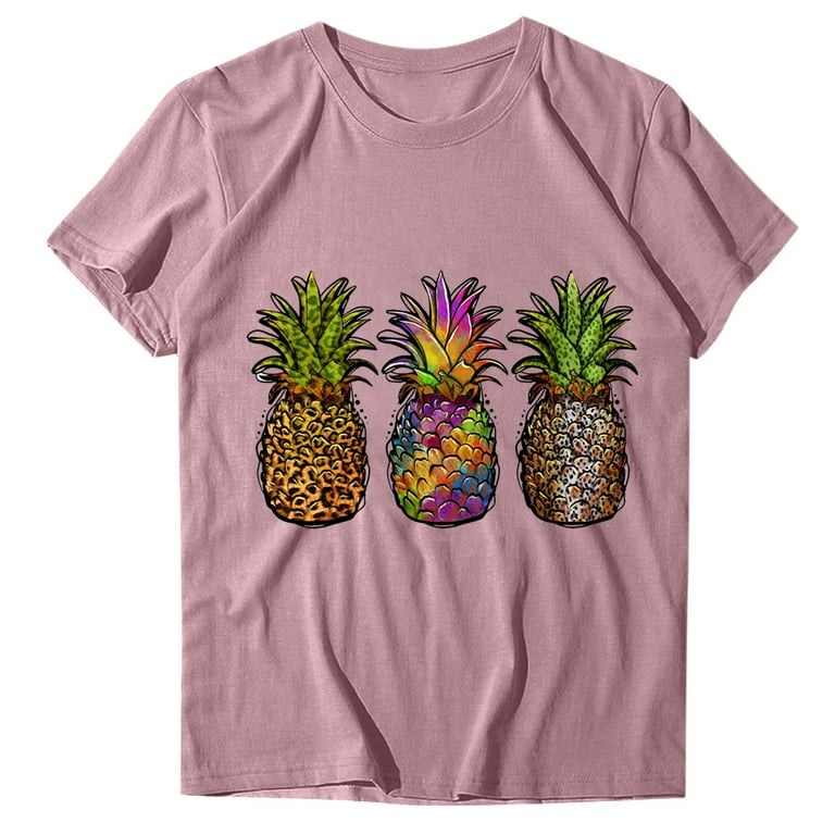 Women Casual Pineapple Printing Short,Womens Clothing