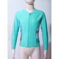 thumbnail image 4 of inlzdz Chemise de Bain UPF 50+ pour Filles, Manches Longues, Protection Éruption Cutanée, Veste à Fermeture Éclair, Vert Menthe 16, 4 of 7