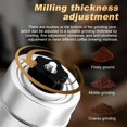 thumbnail image 4 of Manual Coffee Grinder with Adjustable Setting - Conical Burr Mill & Brushed Stainless Steel - Burr Coffee Grinder for , Drip Coffee, Espresso, French Press, Turkish Brew, 4 of 7