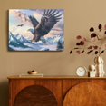 thumbnail image 4 of Yiluyinqing Eagle Mountain Bird Art Modern Canvas Prints Wall Decor for Home, Living Room, Ready To Hang Room Art Decor 16x12in, 4 of 6