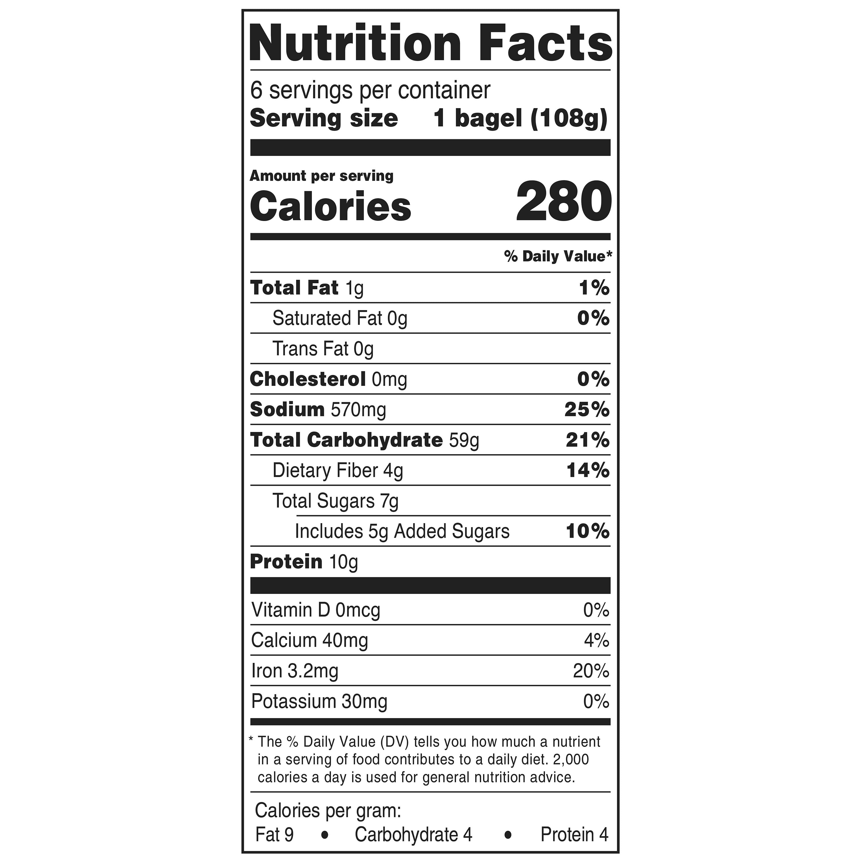 Marketside Fresh Soft Plain Bagels, Wheat and Barley Flour, Shelf-Stable, 22.8 oz, 6 Count