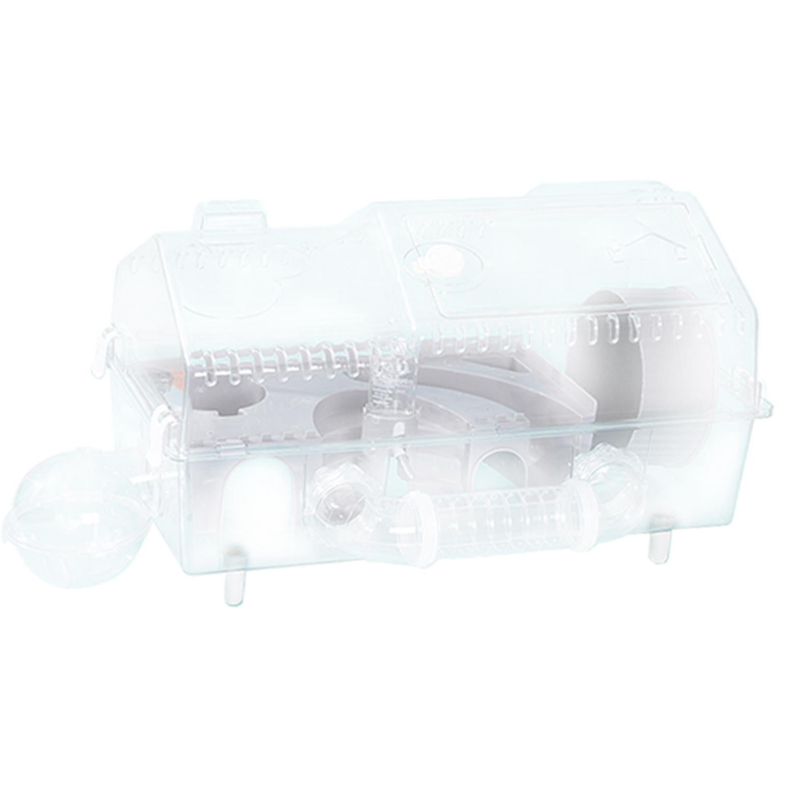 Serenable Hamster Cage Hamster House Creative Multifunction Breathable Small Animal Cage Hamster Habitat for Mice Gerbils Small Animals gray