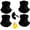 4 pack Black, variant on Winter Neck Warmer Ski Face Mask: Neck Gaiter Mask Face Cover Balaclava Scarf