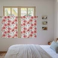thumbnail image 3 of Spring Flowers Kitchen Curtains 45 Inch Length, Farmhouse Chinese Pink White Floral Tiers Curtains for Bathroom Bedroom Cafe, Light Filtering Small Window Treatment Short Drapes 2 Panels 42"Wx45"L, 3 of 8