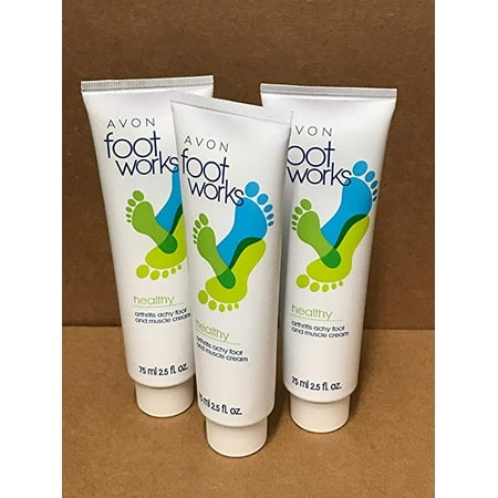 - LOT OF 3 - AVON FOOT WORKS ARTHRITIS ACHY FOOT AND MUSCLE CREAM - 2.5 FL OZ