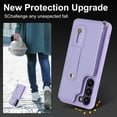 thumbnail image 6 of Dteck Samsung Galaxy S22 Plus Case 6.6 inch Wallet with RFID Blocking Card Slots, Crossbody Leather Detachable Shoulder Strap Flip Case with Magnetic Clasp and Kickstand for Men Women,Purple, 6 of 8