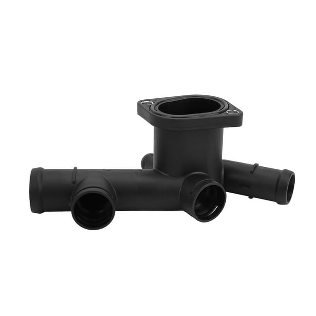 Car Thermostat Cooling Hose Flange 06A121132C ABS Black Heat Resistant Pipe Connector for L4 2.0L