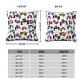 thumbnail image 2 of Pofeuu Cartoon Monster Trucks1 Print Double-sided plush pillowcase Square Throw Pillow Covers Pillows Cover for Living Room Bedroom Sofa Couch Cushion Cover（No pillow core）-24"x24", 2 of 7