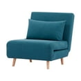 thumbnail image 5 of A&D Home Tustin Polyester Convertible Futon Chair, Peacock Blue, 5 of 11