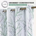 thumbnail image 2 of NICETOWN Green/Grey Branch Twist Art Abstract Print Curtains, Rustic Silver Grommet Half-Blackout Window Treatment Thermal Insulated Covering for Flat/Apartment, 52" Wide by 84" Long, Set of 2, 2 of 8