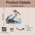 thumbnail image 2 of Rotating acrylic display showcasing a pelican skimming water with sandy shores and blue sea lavender in vibrant, detailed colors against a pure white background, 2 of 6