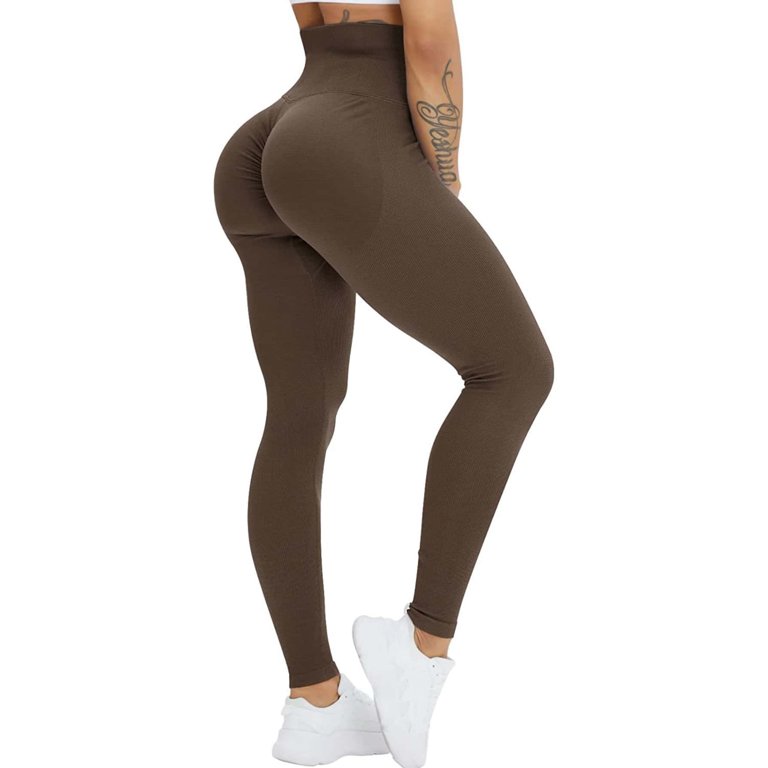 Women Yoga Pants Fashion High Waistline Leggings Honey Peach Line