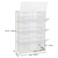 thumbnail image 6 of 7-Tier Portable 28 Pair Shoe Rack Organizer 14 Grids Tower Shelf Storage Cabinet Stand Expandable for Heels, Boots, Slippers, White, 6 of 6