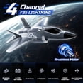 thumbnail image 5 of DEERC F35 4 Channel Brushless RC Plane for Adults Remote Control Airplane EDF Fighter Jet,2.4GHz 6-axis Gyro Stabilizer EPP RTF Hobby Glider Aircraft Plane Easy to Fly for Advance Player, 5 of 9