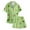 0-Light Green552, variant on WOYY Toddler Girls Outfits Fruit Print Short Sleeve Top Shorts Sleepwear, Sizes 2-3T