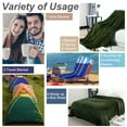 thumbnail image 4 of PiccoCasa Soft Plush Lightweight Fleece Blanket for Bed Couch Sofa Olive Green 90" x 90", 4 of 8
