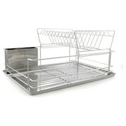 Better Chef 22 Inch Chrome 2 Tier Dish Rack Model DR-2201 with Cutlery Holder