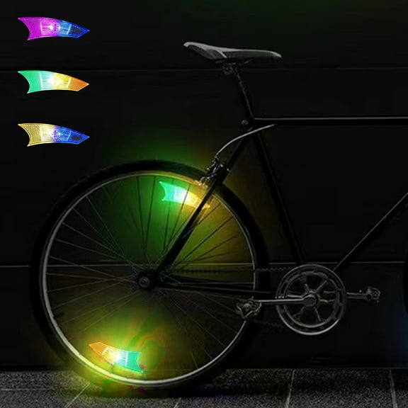Led Bike Spoke Lights, Multicolor Led Options, Bicycle Tire Lights, Easy Llation, Plastic Material, Night Riding Safety,Vsgery