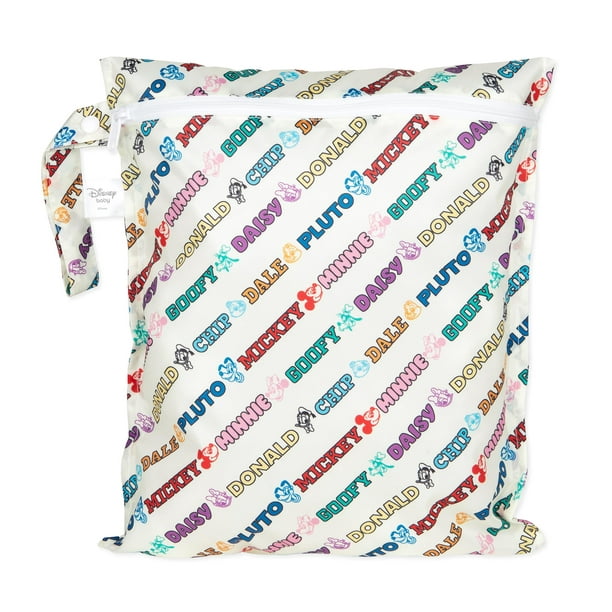 Mochila impermeable Bumkins Disney Mickey and Friends, color blanco