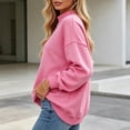 thumbnail image 4 of Crewneck Sweatshirts Women Crew Neck Long Sleeve Solid Color Loose Pullover Sweatshirt For Everyday Casual Ease Crew Neck Sweatshirts Women, 4 of 7
