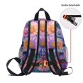 thumbnail image 5 of FORMRS School Backpack with Front Zippered Pocket 12" Student Travel Daypack, Light Purple Flowers, 5 of 6